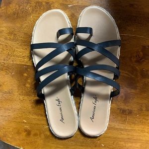 Women Size 13 American Eagle Suri Black Sandals New